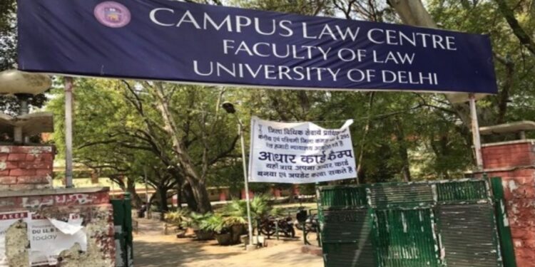 The Faculty of Law at Delhi University has postponed law exams after protests from students.